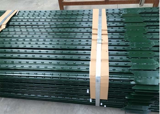 Painted Green Color 2000pcs Farm Fence Studded T Post 6 Ft