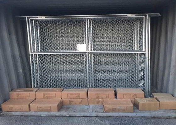 Galvanized 6ft*12ft Chain Link Temporary Fencing Removable Temp Chain Link Fence