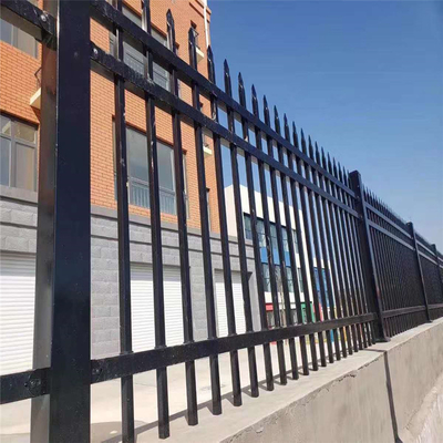 1.53m Ornamental Wrought Iron Fence / Steel Picket Fence For Garden