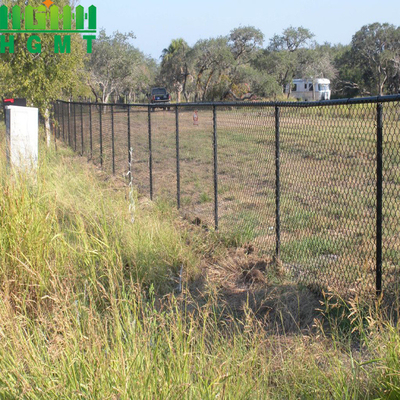 6Ft PVC Coated Diamond Chain Link Fence With Single Arm And Barbed Wire