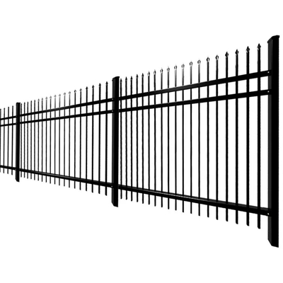 Wrought Iron Tubular Picket Fence Hot Dip Galvanized 1.8x2.4m