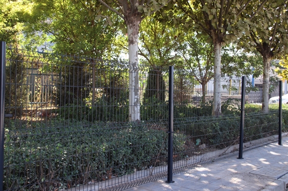 Galvanized Steel 3d V Bending Curved Welded Wire Fence PVC Coated
