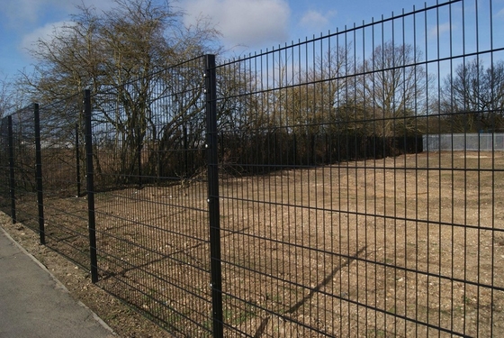 Galvanized And Pvc Coated Double Horizontal Wire Mesh Fence 868 / 656