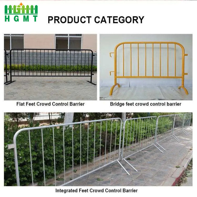 Bridge Foot 2m X 0.9m Metal Crowd Control Barriers For Festivals