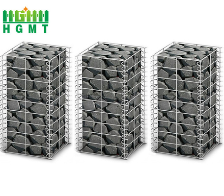 Iso Galvanized 2mx1mx1m Gabion Wire Mesh Stone Cage Baskets