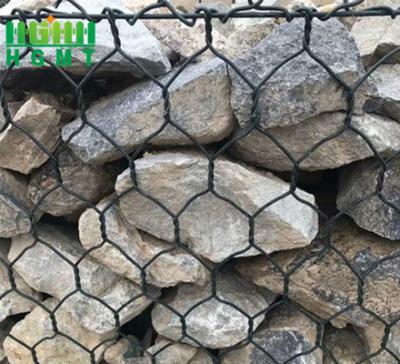 80x100mm Hole Hexagonal Gabion Hot Dip Galvanized Pvc Plastic Coated