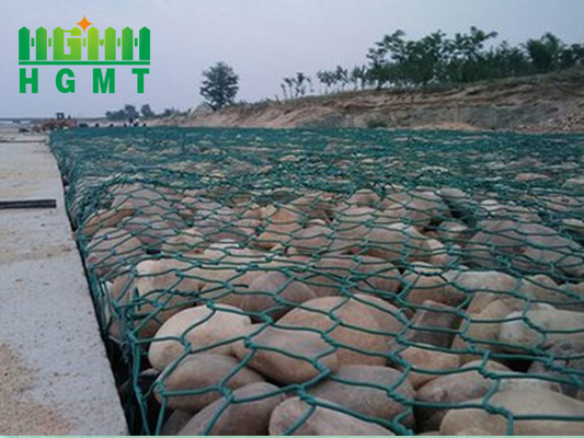 80x100mm Hole Hexagonal Gabion Hot Dip Galvanized Pvc Plastic Coated
