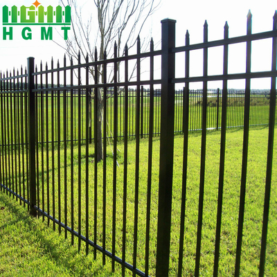 Wrought Iron Tubular Picket Fence Hot Dip Galvanized 1.8x2.4m