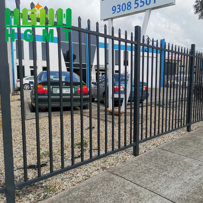Wrought Iron Tubular Picket Fence Hot Dip Galvanized 1.8x2.4m