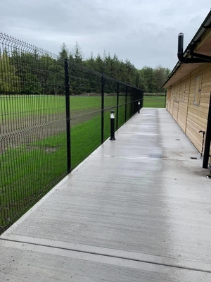 Metal PVC Coated 3d V Bending Welded Wire Mesh Fence Panel Curved Fence For Garden Fencing