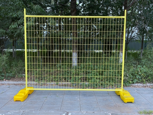 Movable 6ft 8ft Galvanized Wire Mesh Black Chain Link Temporary Fence Panel