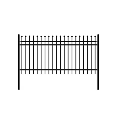 Powder Coated Iron Modern Metal Tubular Fencing High Quality Garden Security Wrought Iron Panels