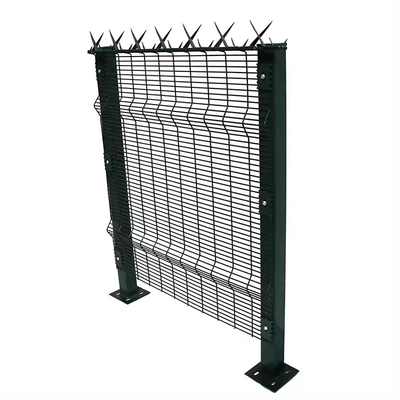 1800mm Height Galvanized Anti Climb Fence High Security Wall Spikes On Top Of Wall