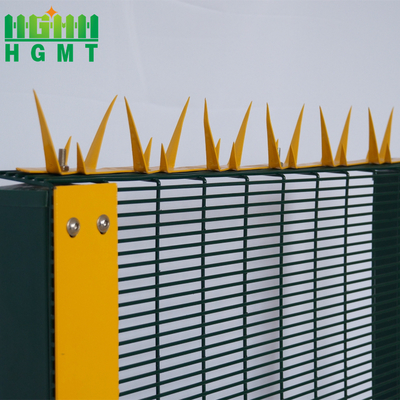 2.4M High Black Powder Coating Security Perimeter 358 Prison Fence Panel With Spike