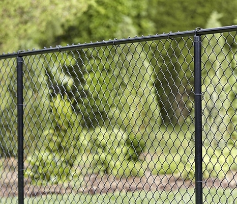 Outdoor 30m Galvanized Steel Tubing Chain Link Wire Mesh Fence Panels 1.8m Height