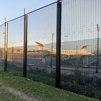 358 High Security Anti Climb Wire Mesh Fence Panel 1.5m Outdoor Security WPC Frame Clear View Metal Steel