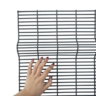 358 High Security Anti Climb Wire Mesh Fence Panel 1.5m Outdoor Security WPC Frame Clear View Metal Steel
