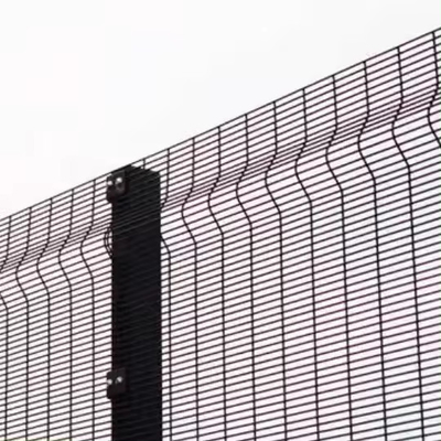 High Visibility Clear View Airport Security Fence galvanized 358 Panels For Security And Anti Climb Prison Factory