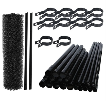 2.5mm Wire 8 Foot Galvanized Steel Chain Link Fence Black