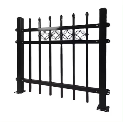 Outdoor Security Fence With Metal Iron Aluminium Panel Tubular Garrison For Home Garden Plastic Frame Steel Driveway Gates