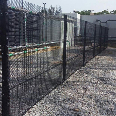 High Visibility Clear View Airport Security Fence galvanized 358 Panels For Security And Anti Climb Prison Factory