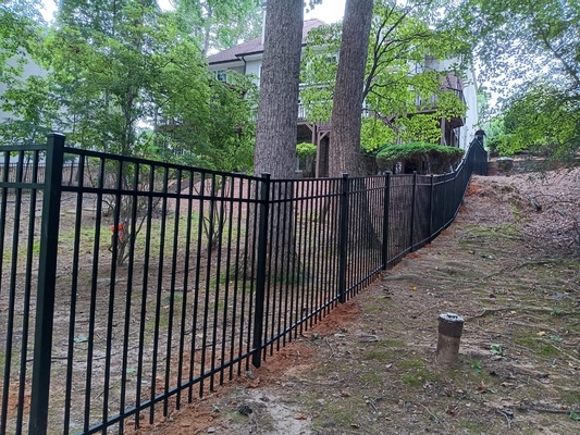Heavy Duty Garden Security Steel Tubular Fence Panels Square Post