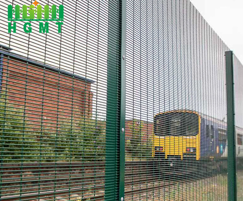 High Visibility Clear View Airport Security Fence galvanized 358 Panels For Security And Anti Climb Prison Factory