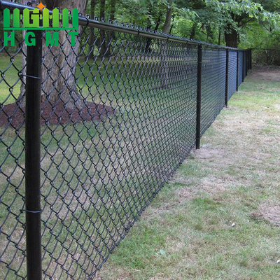 Outdoor 8 Feet Tall Diamond Chain Link Fence With Privacy Slats