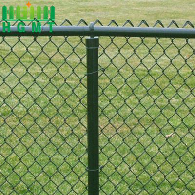 Outdoor 8 Feet Tall Diamond Chain Link Fence With Privacy Slats