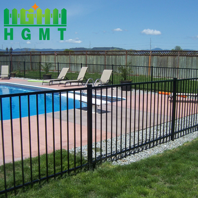 Modern Design Easily Assembled Flat Top Swimming Pool Steel Tubular Fence Panel