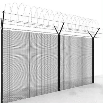 Square Post 1.8m Anti-Climb 358 Security Fencing Galvanized Powder Coated Steel And PVC For Farm Residential