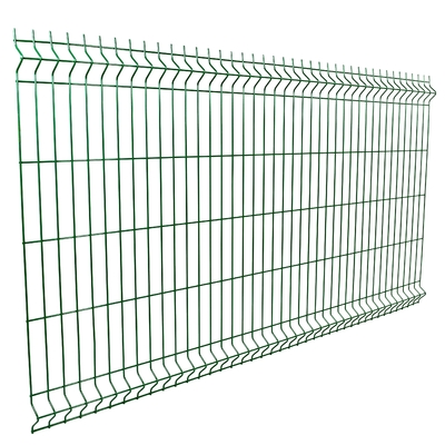 3D Curved Wire Mesh Fence Easily Assembled Garden Fence Panel With PVC Coating
