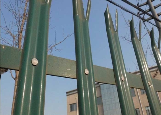 Q235 Steel D Pale Welded Wire Mesh Fence Galvanized Steel Palisade Fencing