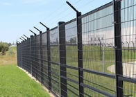 Powder Coating Black Metal Security Fence Type Sliding Gate 2.0m X 6.0m
