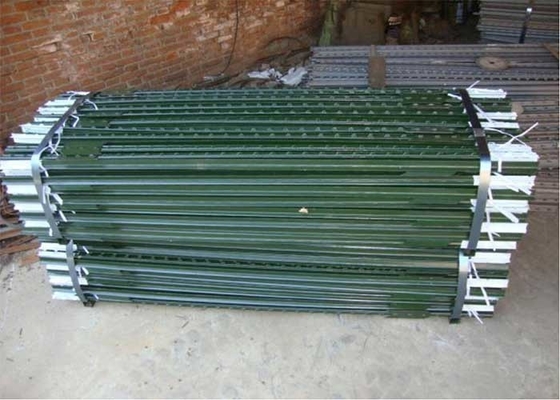 Agriculture Studded T Post Green Painted Galvanized Steel 6ft For Farm