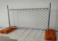 Iron Mobile Chain Link Construction Fence 100*100mm American Standard
