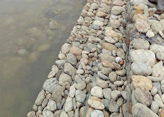 PVC Coated Gabion Wire Mesh Stone Cages For Landscaping