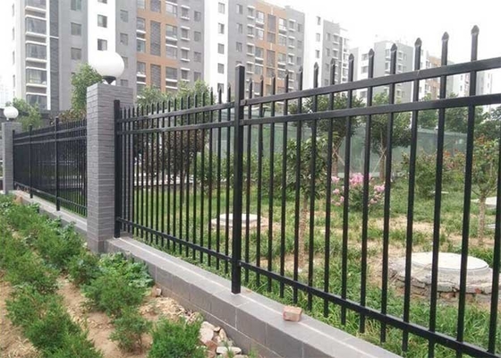 Height 3030mm Spear Top Tubular Steel Fence For Schools