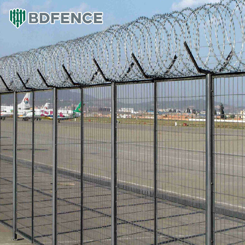 Y Shape Post Y Post Airport Fence Concertina Razor Fence Wire Mesh ...