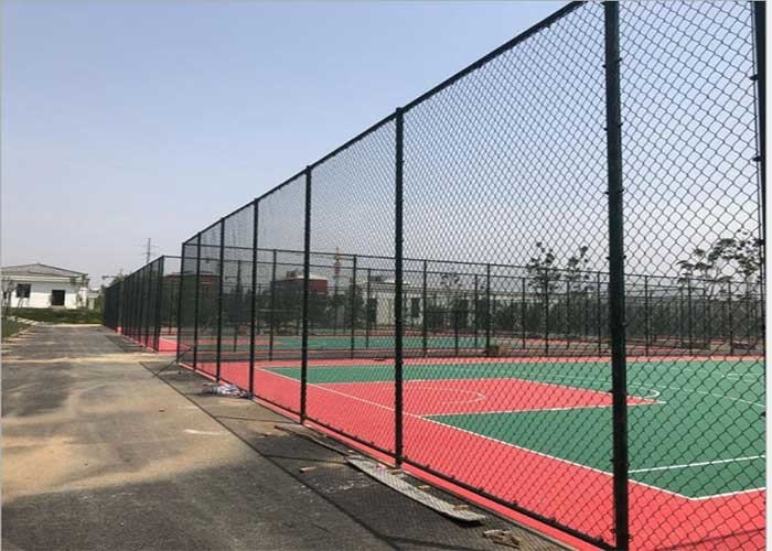 PVC Coated Highway Galvanized Chain Link Fence ISO9001 Approval