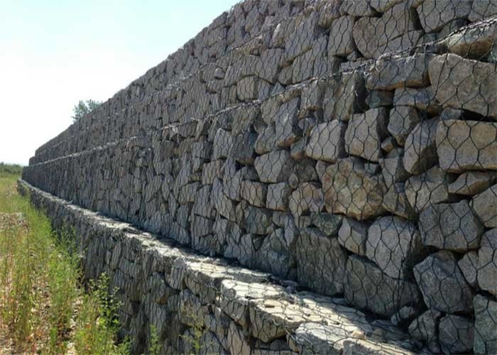 Iso9001 Woven Galvanized H2m Gabion Fence Wall In Farm Place