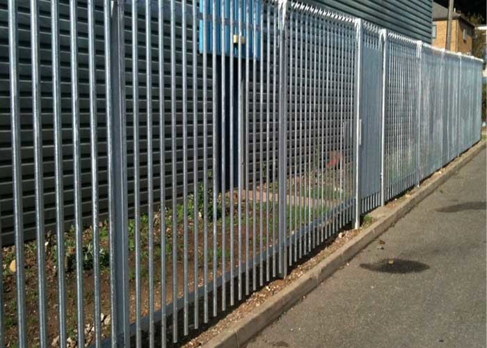 D Type Q235 Steel Palisade Fence Panels 2700mm Height