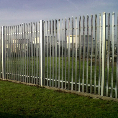 W Pale Galvanized Steel Palisade Fence 1.8m Height 2.75m Width