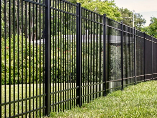 Metal Galvanized Picket Wrought Iron Fence Modern