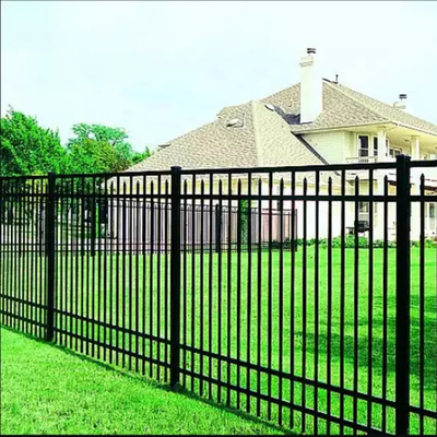 Metal Galvanized Picket Wrought Iron Fence Modern