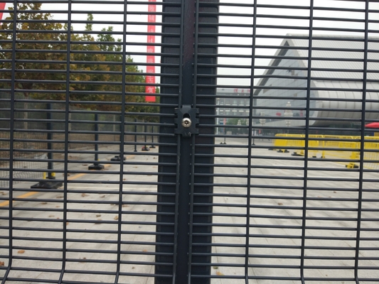 Grey Clear View 358 Security Fence Anti Climb Square Post Type