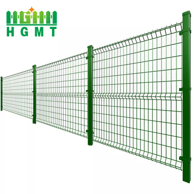 Outdoor Metal 1.73m Curved Welded Wire Mesh Fence Garden Panel 3d