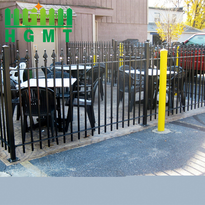 2.5m Powder Coated Tubular Fencing Home Garden Black Top Sharp