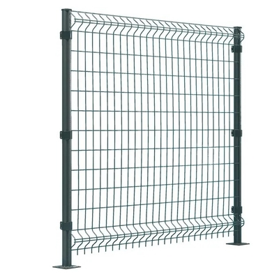 Garden PVC Coated V Bending 3D Curved Welded Wire Mesh Fence Outdoor Metal Peach Shape Post