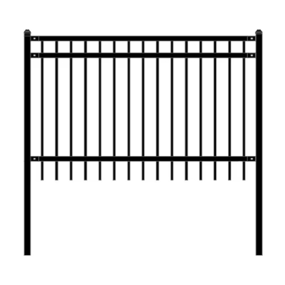 Outdoor Security Fence With Metal Iron Aluminium Panel Tubular Garrison For Home Garden Plastic Frame Steel Driveway Gates